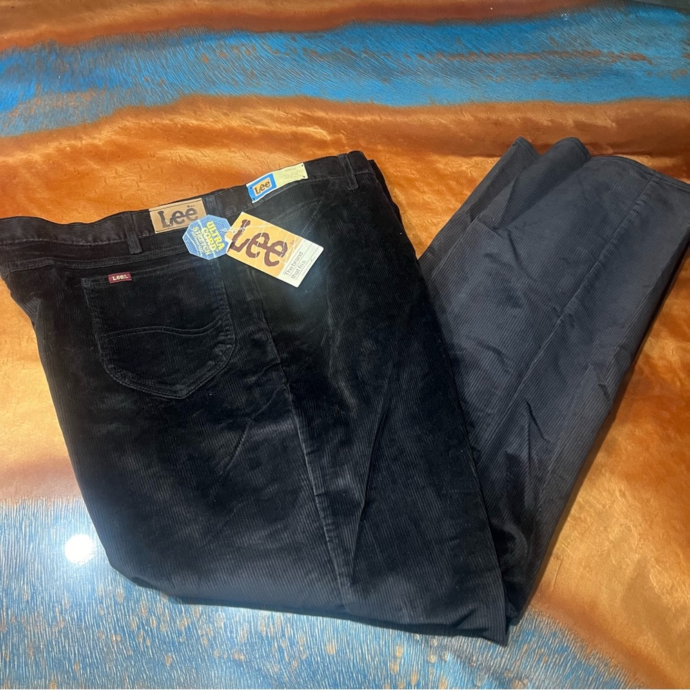Vintage NOS Lee Ultra Cord Brown Corduroy Pants Made USA Union 48x32 New